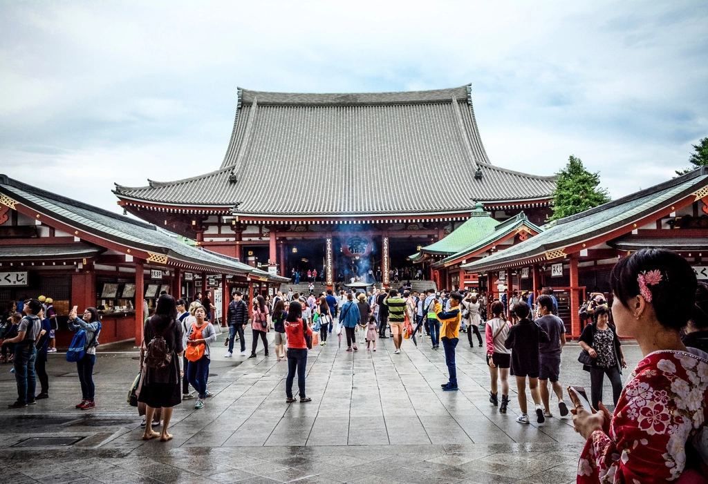 The main hall of Sensoji temple in Asakusa, about 20 minutes from the villa